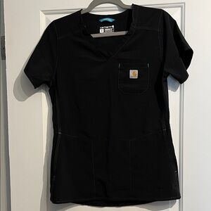 Carhartt Black V-Neck Scrub Top